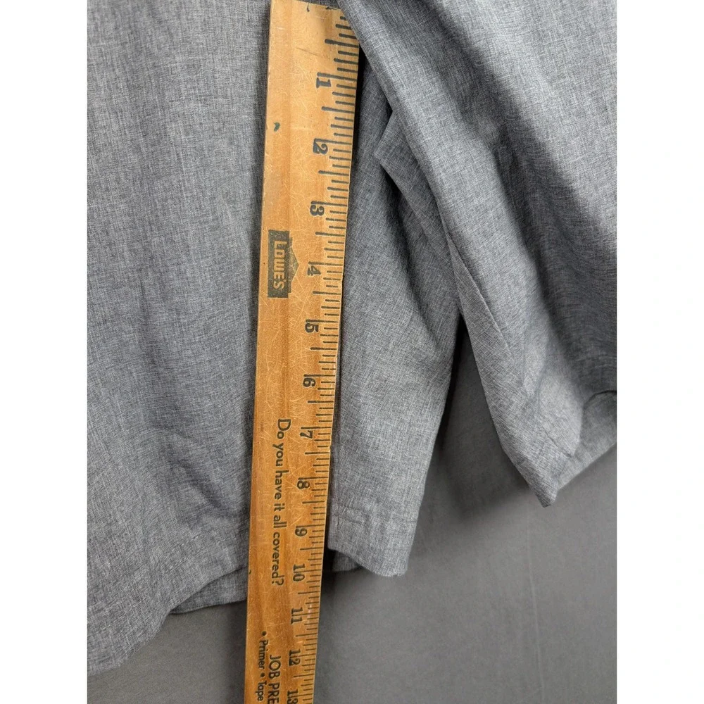 Haggar Mens Cool 18 Pro Performance Shorts Heather Gray Flat Front Golf Size 44
